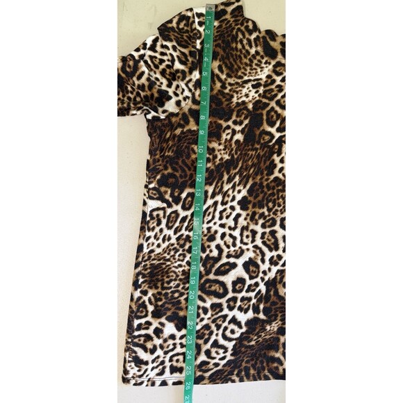 East 5th Women's Y2K Leopard Print Stretch Knit Top Casual Boho Glam Chic Sz Lg - Picture 7 of 7